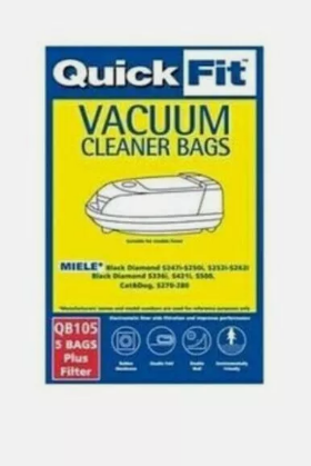 Quickfit QB105 Vacuum Bags 5 per pkt